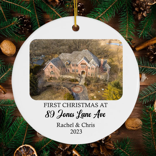 New House Photo Ornament Personalized