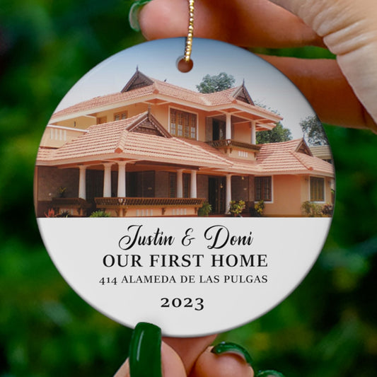 Personalized House Photo Christian Religious Bible Verse Ornaments