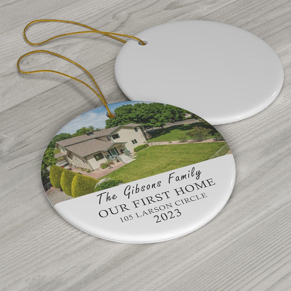 Personalized Our First Home Christmas New Home Gift Family Ornament