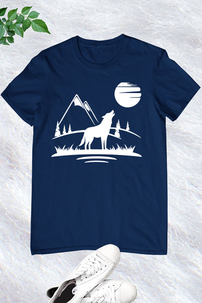 Wolf and moon shirt