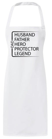 Funny Husband Father Hero Protector Legend Custom Father's Day Apron