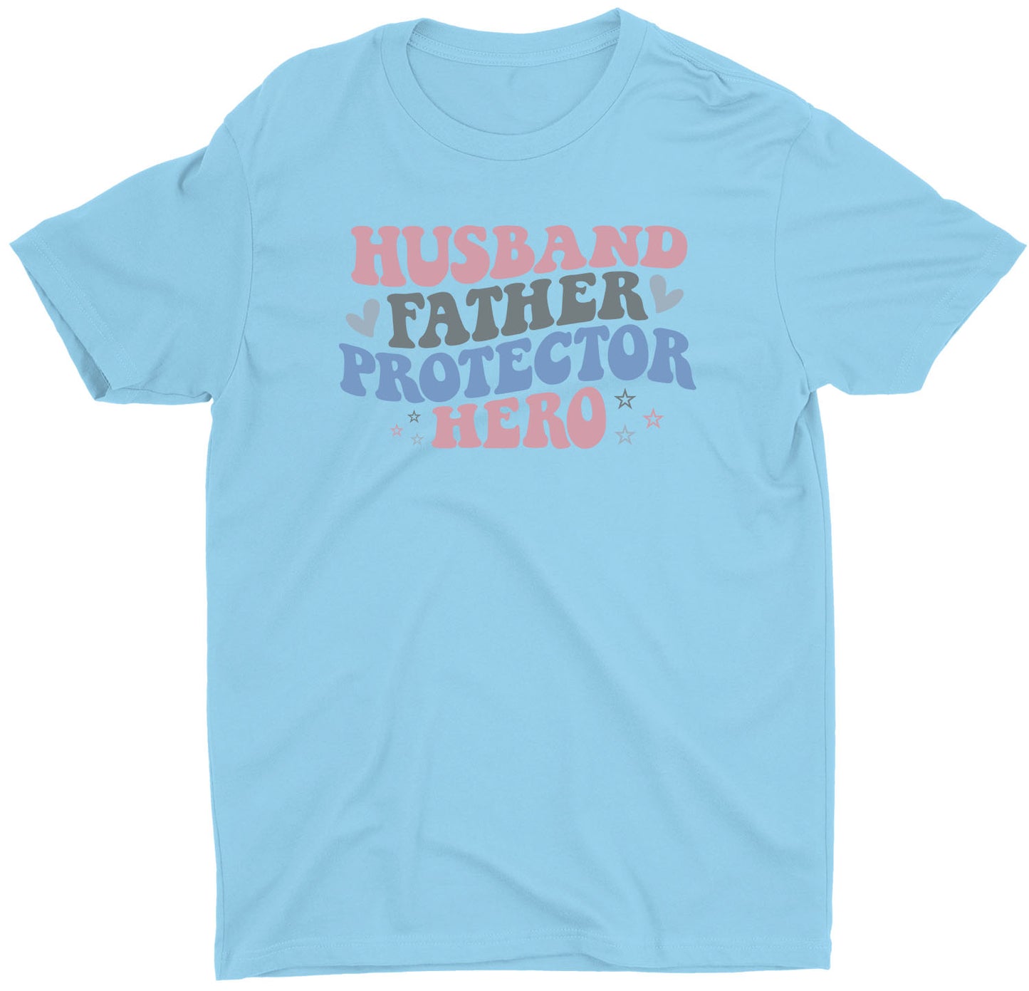 Husband Protector Hero Trendy Father's Day Custom Short Sleeve T-Shirt