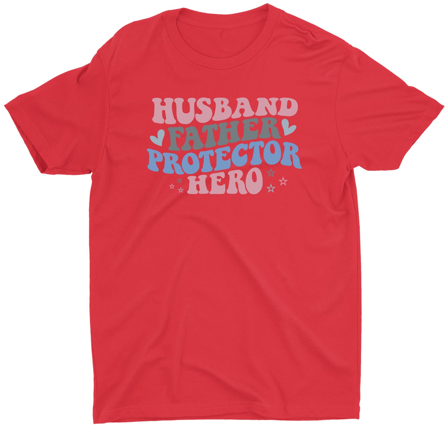 Husband Protector Hero Trendy Father's Day Custom Short Sleeve T-Shirt