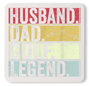 Husband Dad Golf Legend Beards Legend Custom Father's Day Coaster