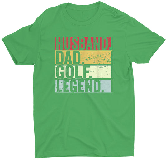 Husband Dad Golf Legend Retro Custom Short Sleeve Father's Day T-Shirt