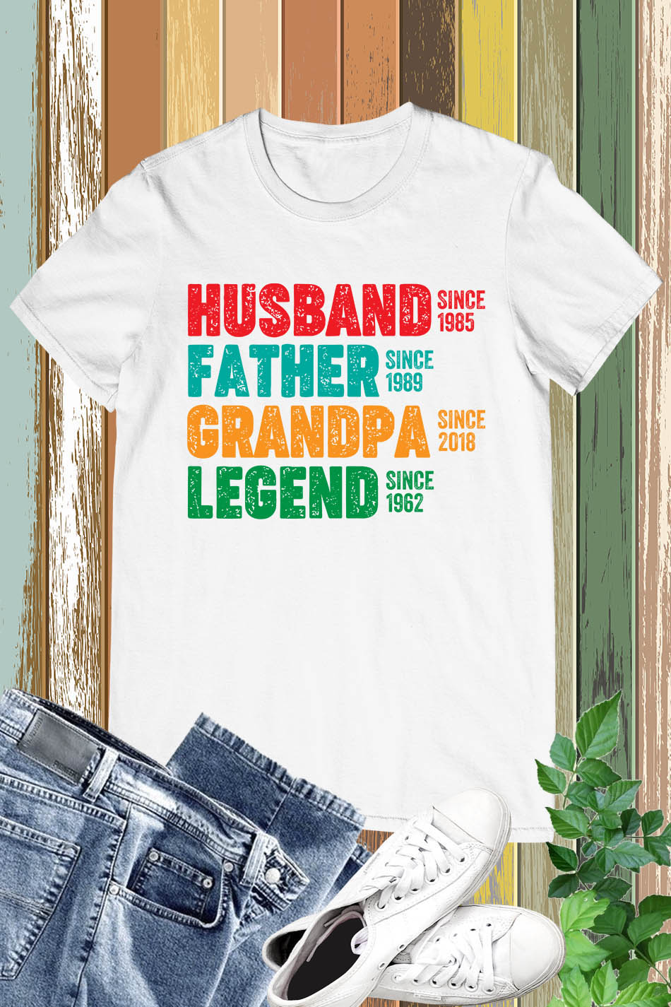 Personalized Date Husband Father Grandpa Legend Shirt