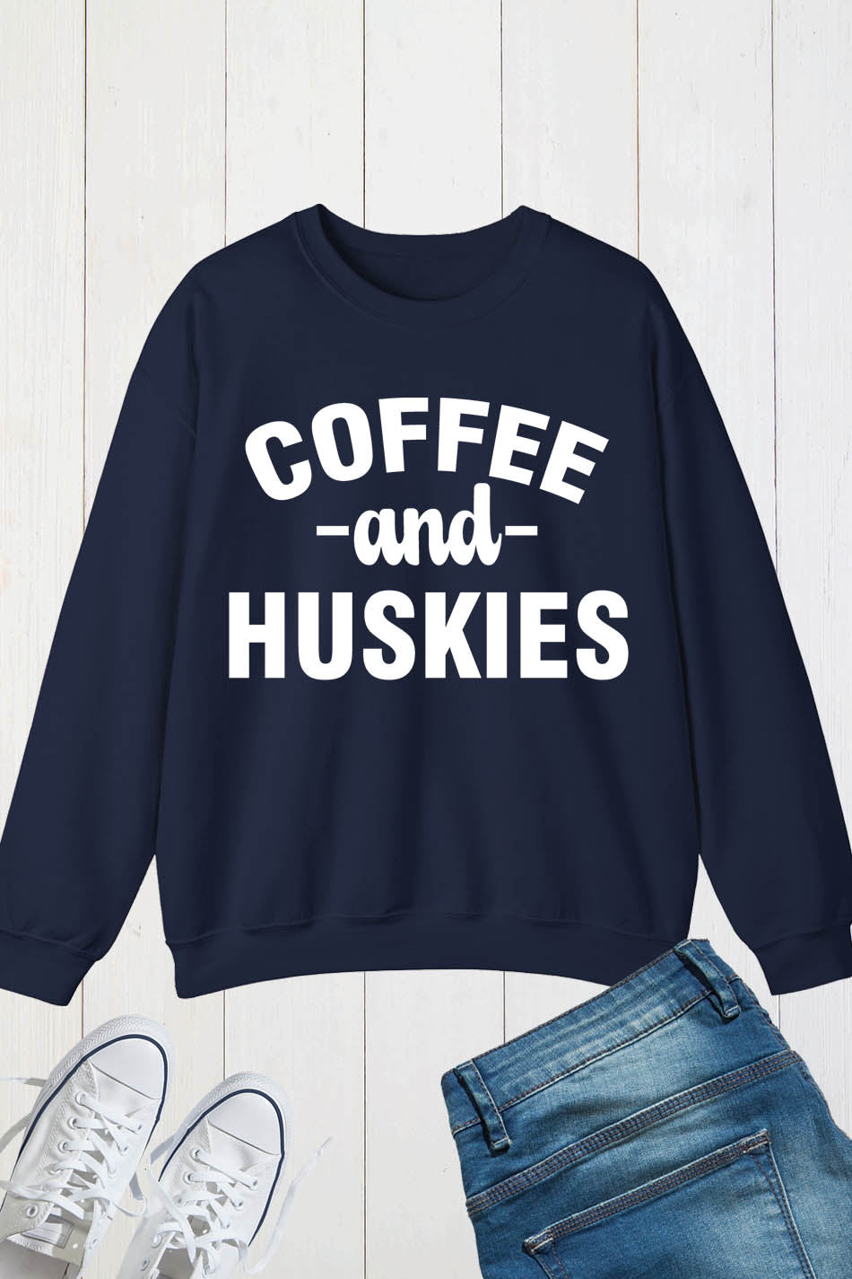 Coffee And Huskies Dog Lover Sweatshirts