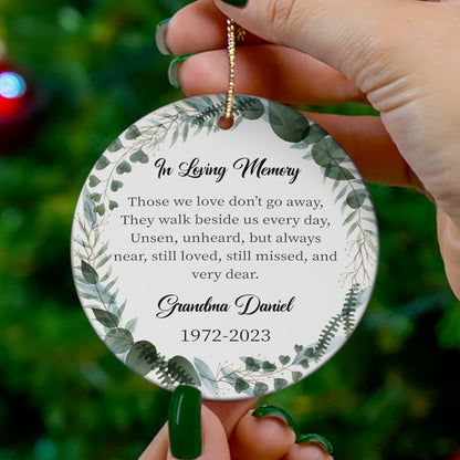 Personalized Memorial Christmas Daddy Bible Verse Faith Based Ornament