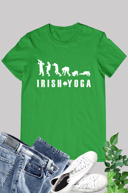 Irish Yoga Shamrock St Paddys Day Beer Shirts