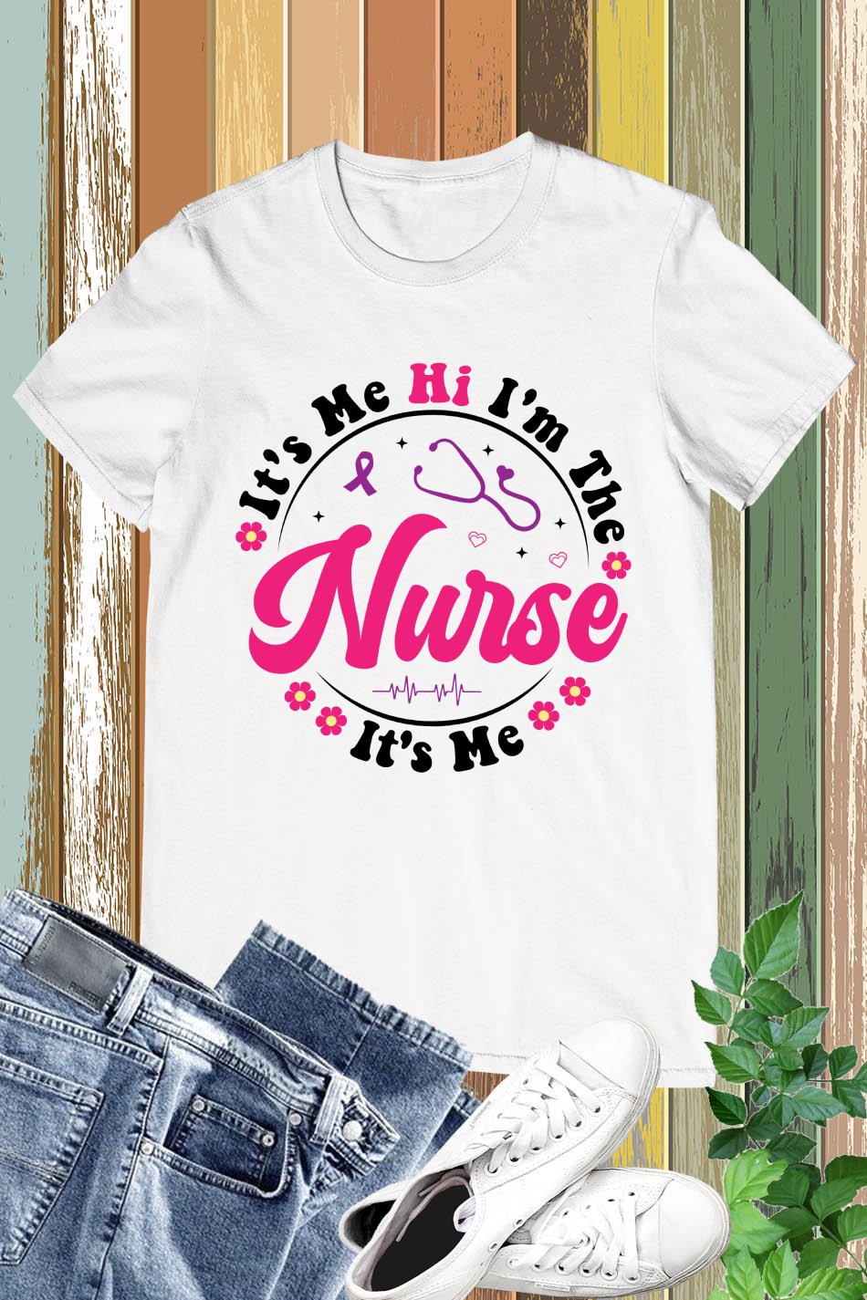 Nursing humor Its Me Hi I'm The Nurse RN ER NICU Shirt