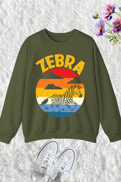 Vintage Heart Zebra Sweatshirt