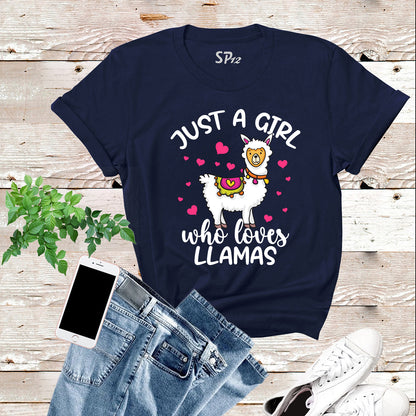 Just a Girl Who Loves LLama T Shirt