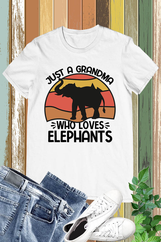Just a Grandma Who Loves Elephants Shirt
