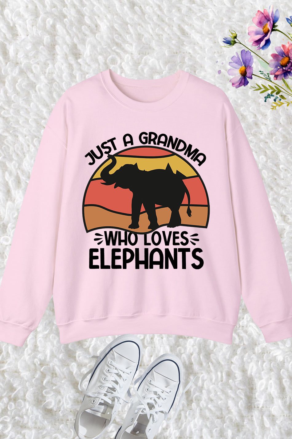 Just a Grandma Who Loves Elephants Sweatshirt