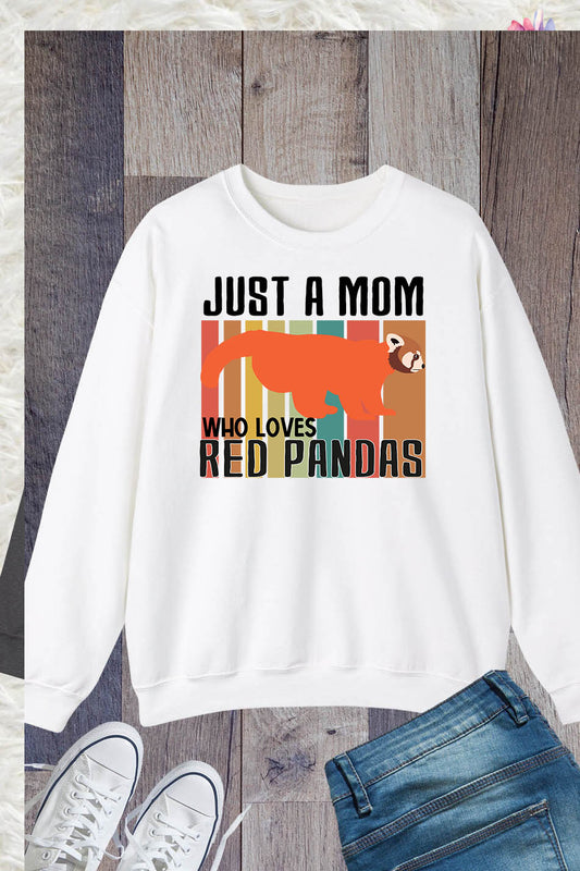 Just a Mom Who Love Red Pandas Vintage Sweatshirt