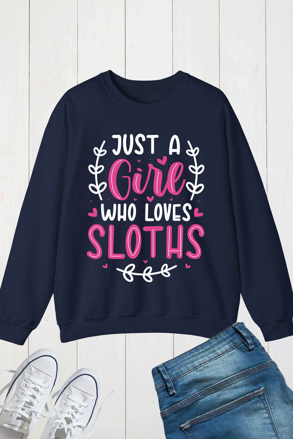 Jus a Girl Who Loves Sloth Sweatshirt