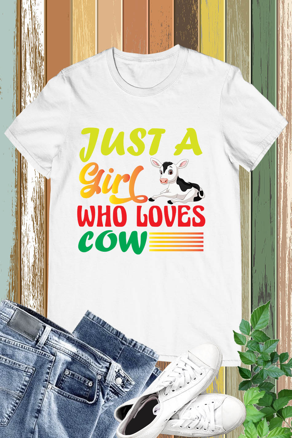 Just a Girl Who Loves Cow T-Shirt
