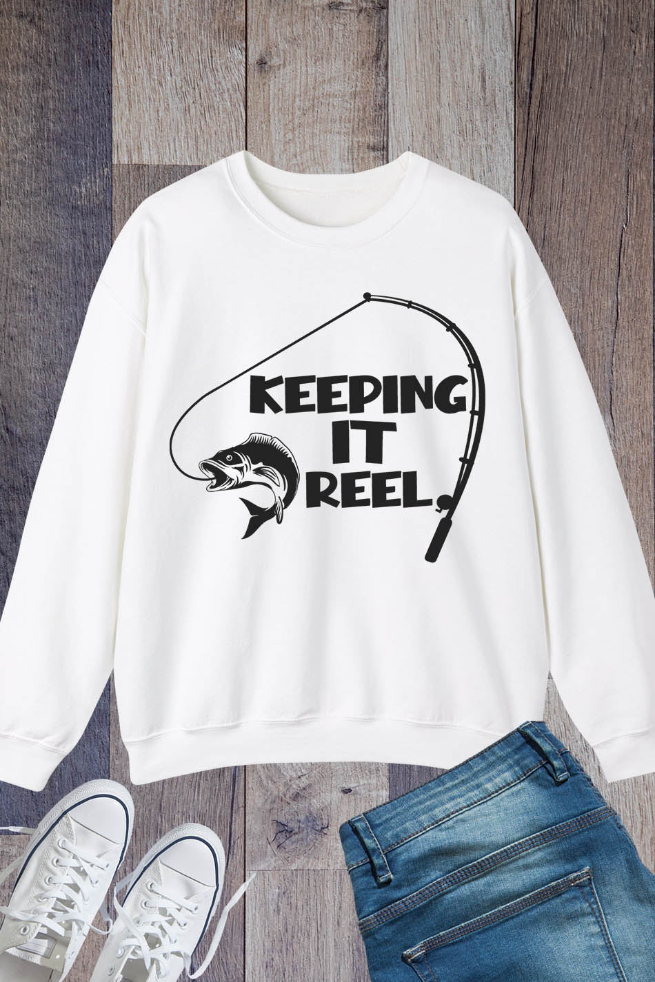 Keeping It Reel Funny Fishing Sweatshirts