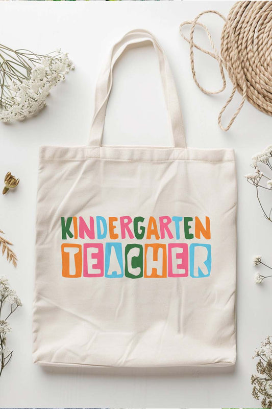 Kindergarten Teacher Tote Bag Pre School Canvas Bag
