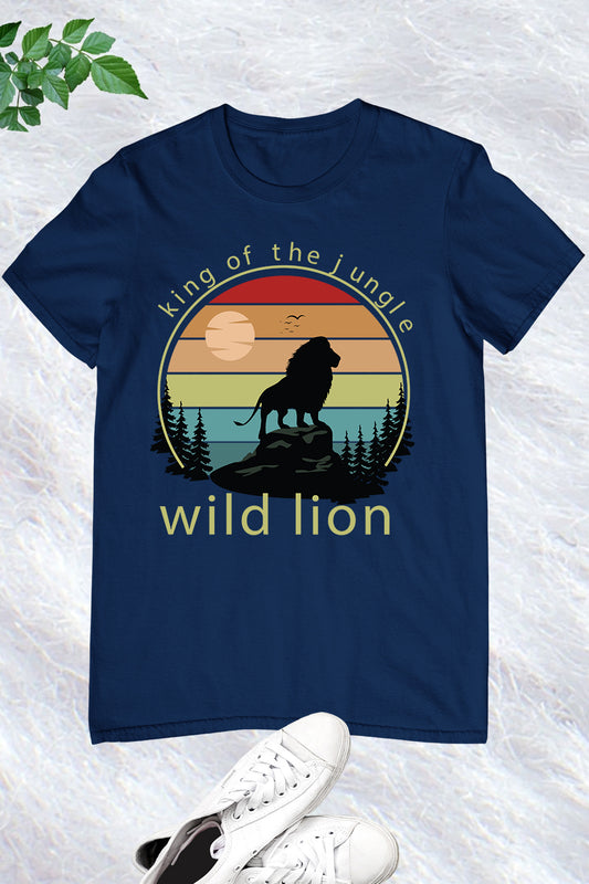 King of The Jungle Wild Lion T Shirt