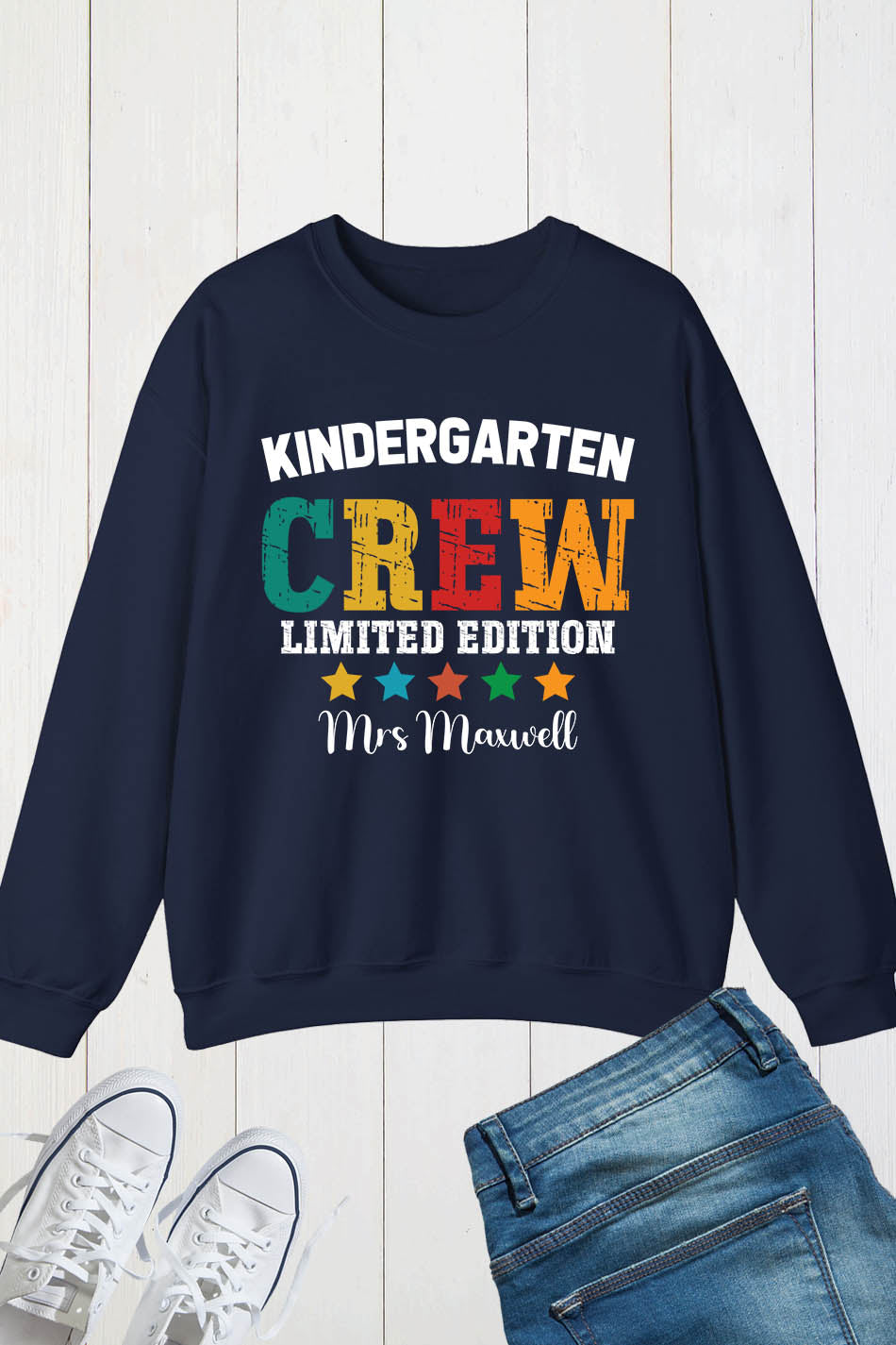 Kindergarten Crew Limited Edition Personalised  Teacher Sweatshirt