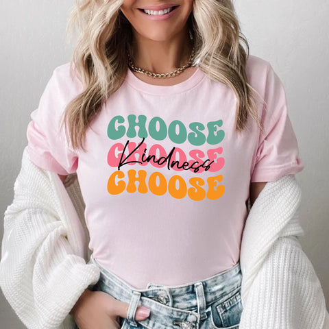Choose Kindness Motivational Positivity Custom Inspirational T-Shirt