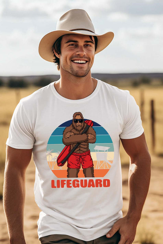 Bigfoot Lifeguard on the Beach Shirt
