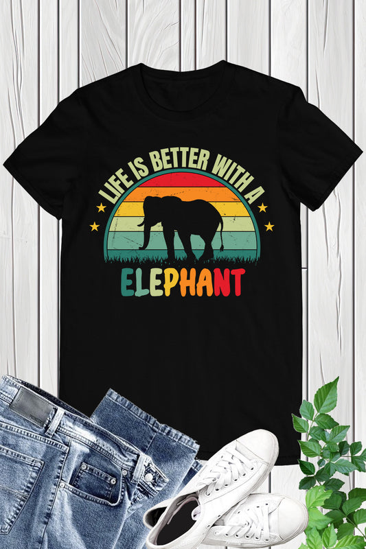 Life is Better with a Elephant Vintage T Shirt