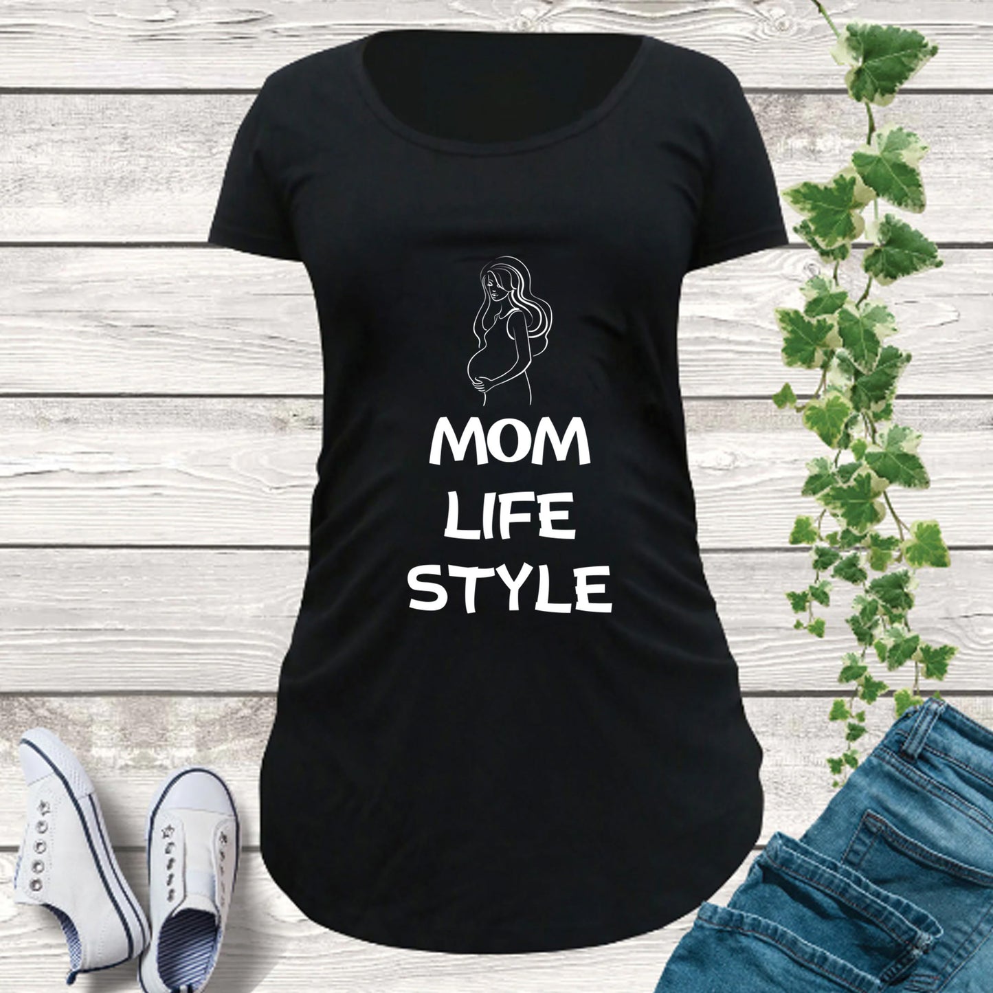 Mom Life Style Maternity T Shirt