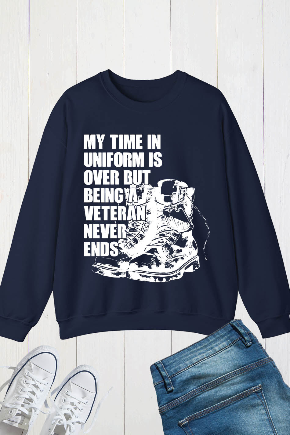 Veteran Tee Sweatshirt Retired Army Sweatshirt