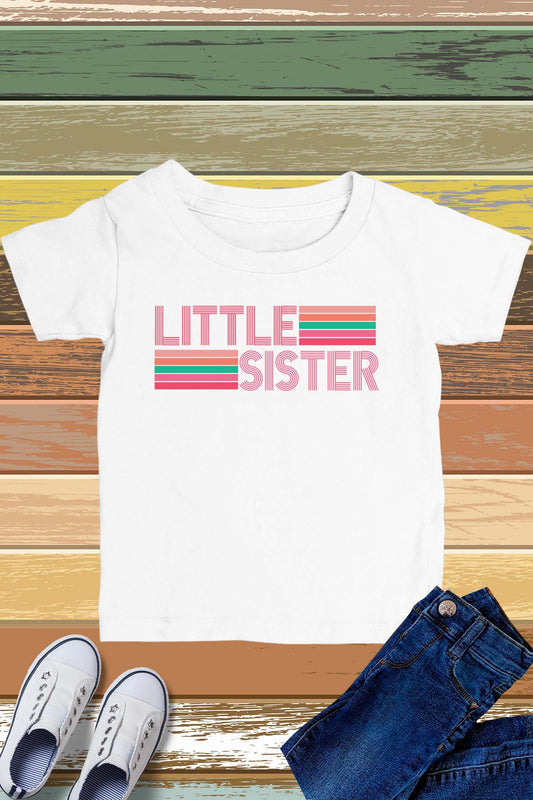 Little Sister Retro Kids T Shirt