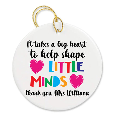 Personalized Printable Teacher Appreciation Gift Custom Text Thank You Ornament