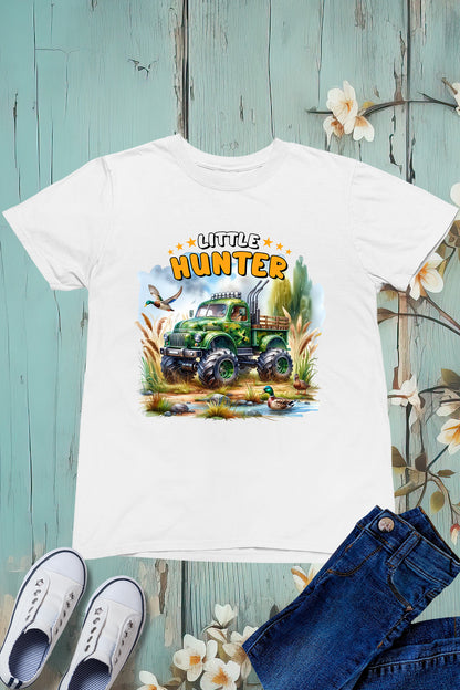Little Hunter Kids Duck Hunting Truck T Shirt
