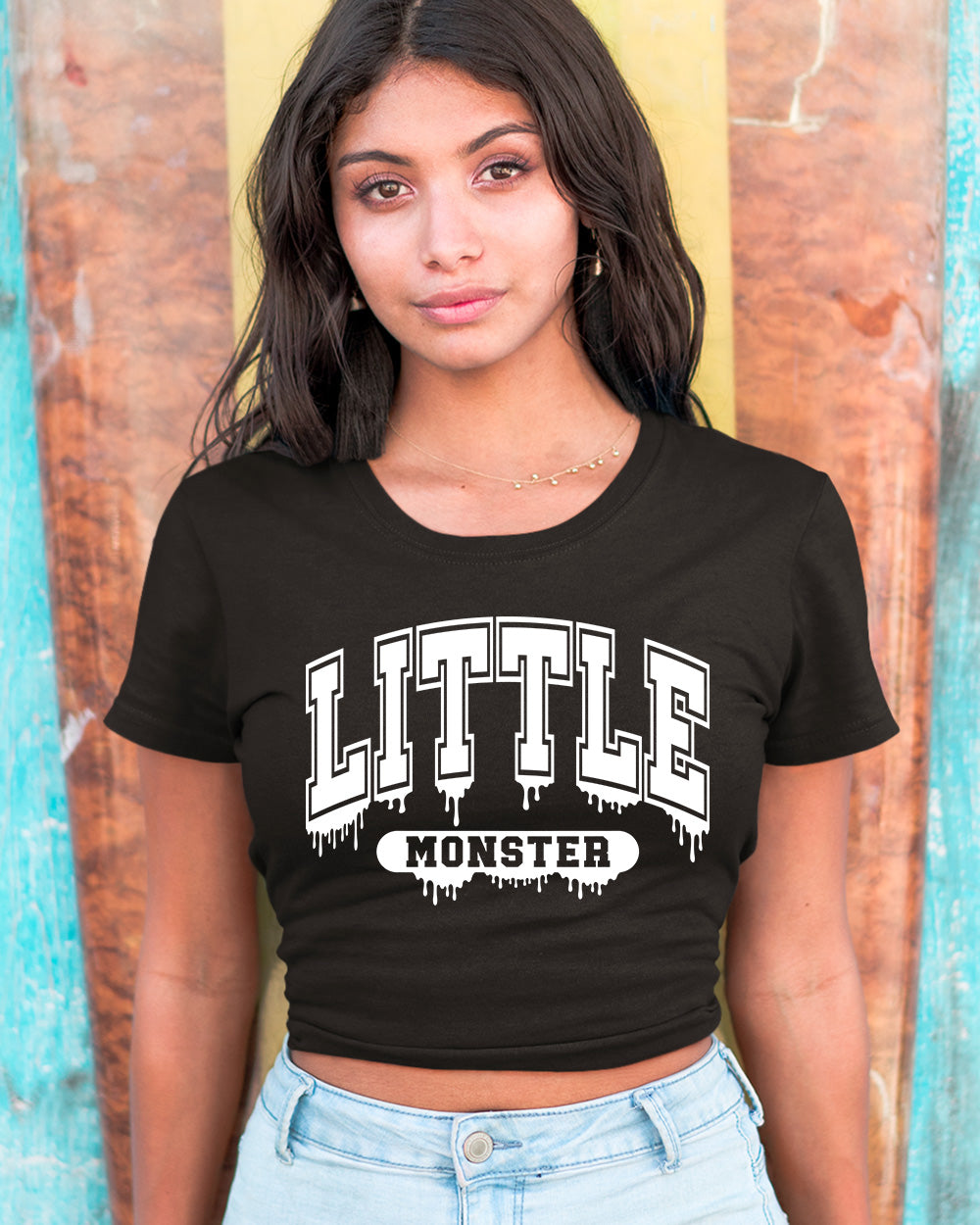 Little Monster Baby crop Top tees