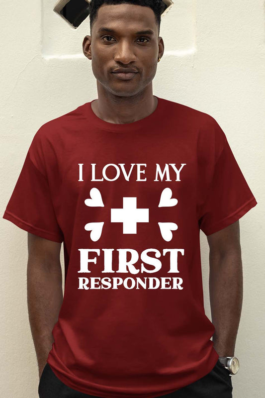 I Love My First Responder T Shirt  911 Fantasy Tee