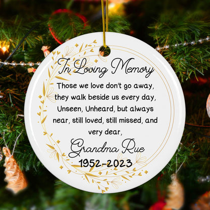Personalized In Loving Memory Christmas Ornament