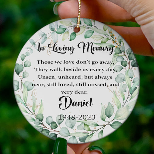 Personalized Memorial Christmas Custom In Loving Memory Ornament