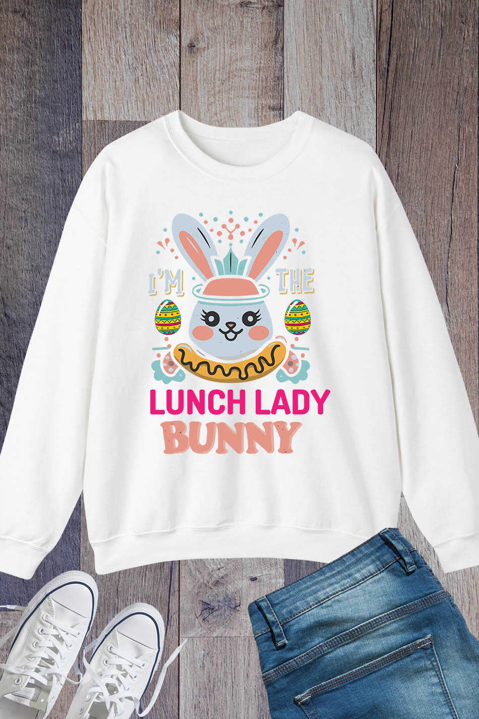 Lunch Lady Easter Sweatshirt