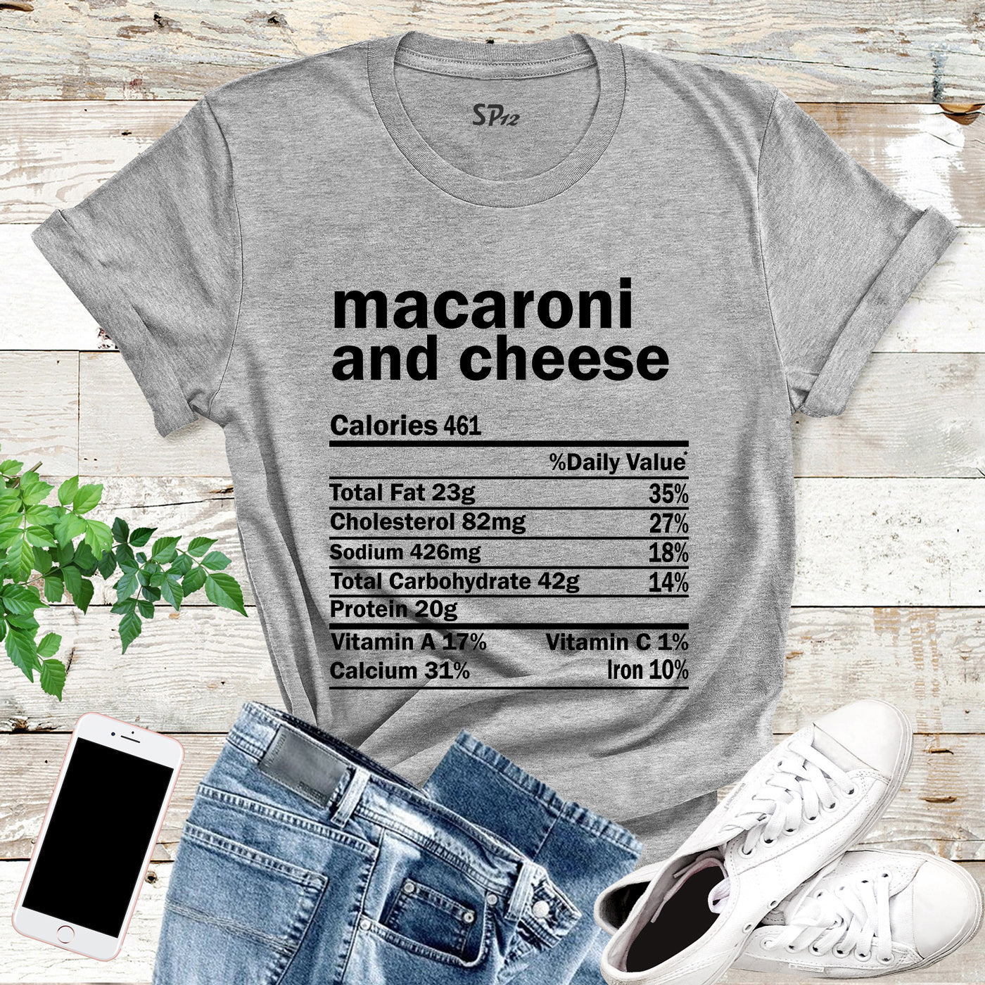Macaroni and Cheese Nutrition Facts T Shirt