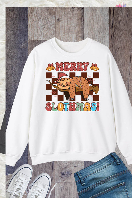 Merry Sloth MAs Funny Sweatshirt