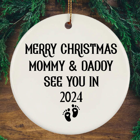 Personalized Merry Christmas See You In 2024 Bible Verse Ornament