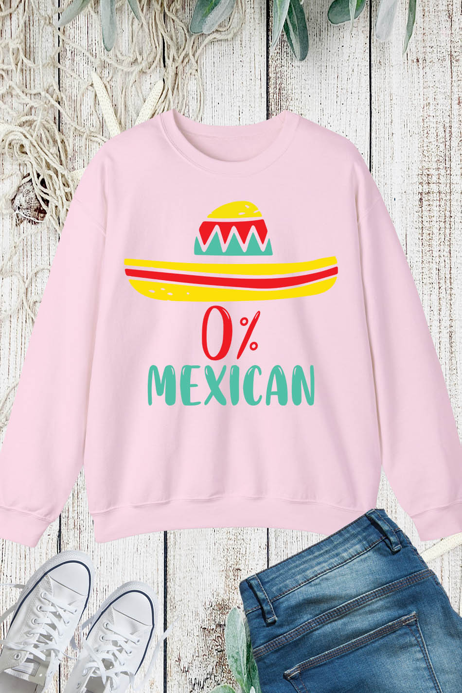 0% Mexican Cinco De Mayo Fiesta Sombrero Funny Sweatshirt