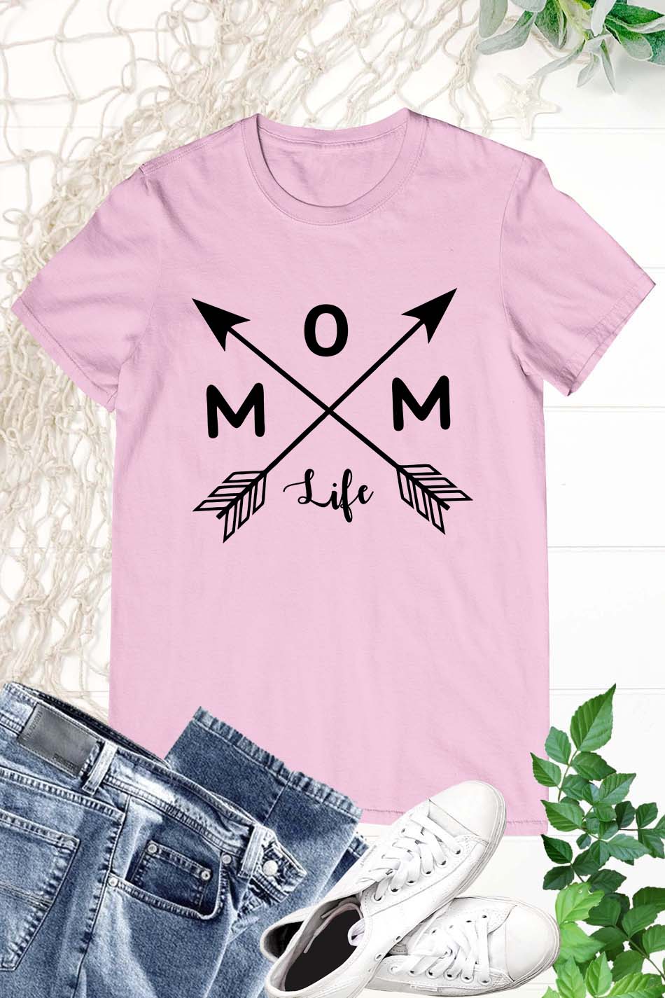 Mom Life Ladies T Shirt