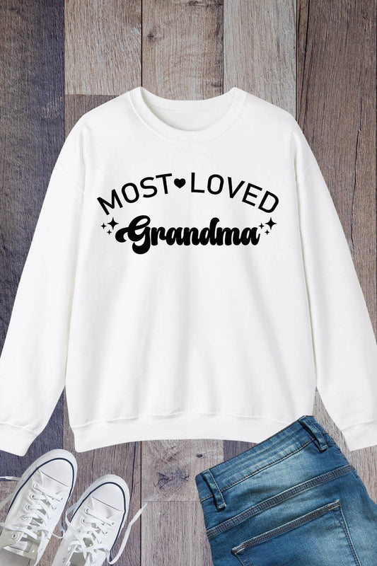Most Loved Grandma Sweatshirt Cute Grandmother Gift