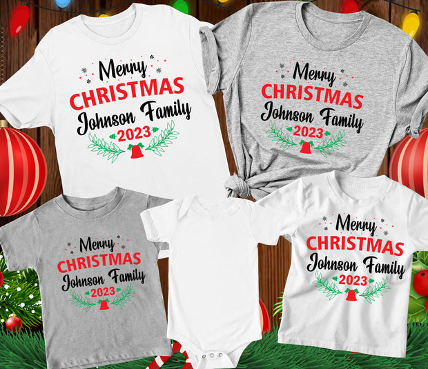 Custom Family Christmas Pajamas T Shirts