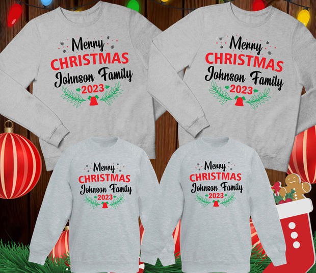 Personalized Family Christmas Jumpers Sweatshirts