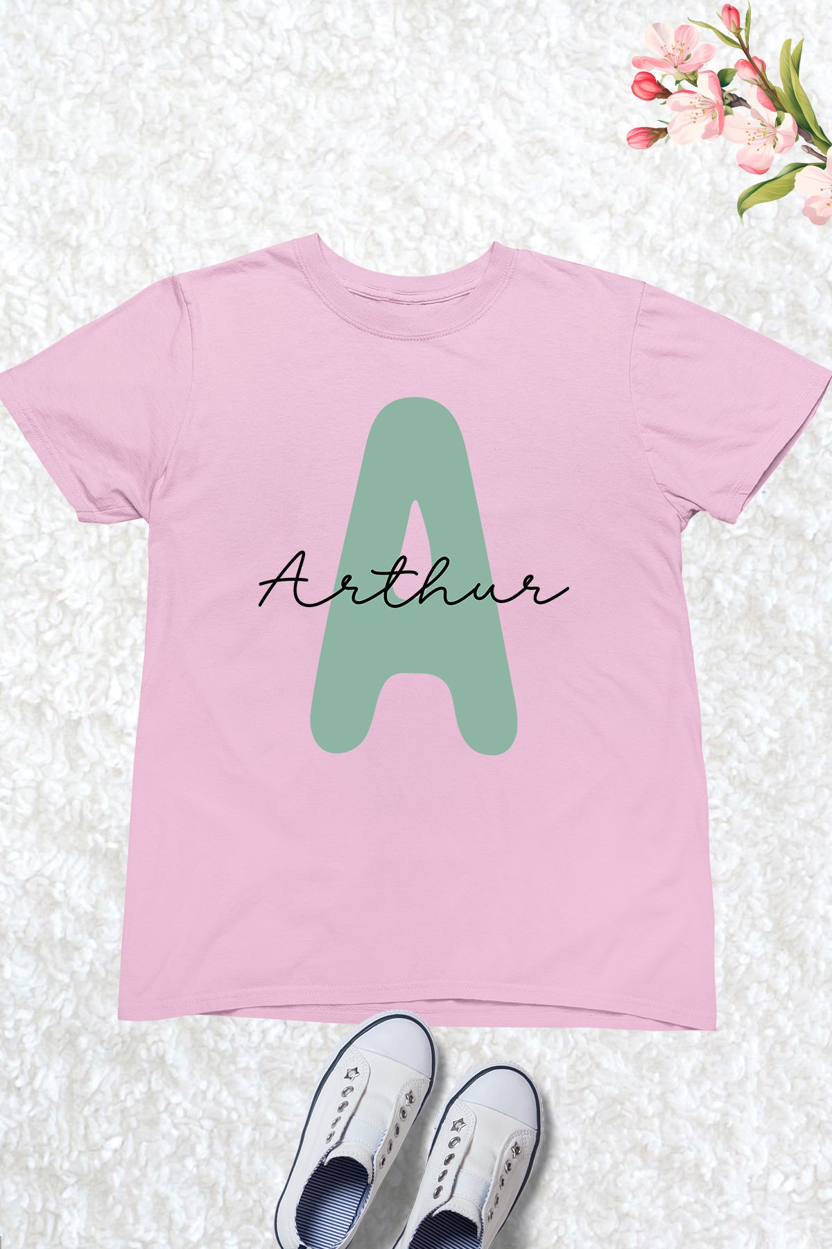 Personalized Name With Initial Kids T Shirt