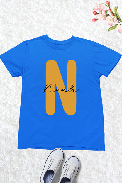 Personalized Name With Initial Kids T Shirt