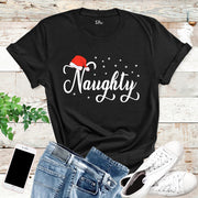Naughty Funny Christmas Matching T Shirt