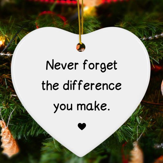 Never Forget The Difference - Thank You Teacher Christmas Ornament